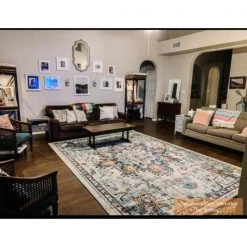 Madison Cream/Blue 9 ft. x 12 ft. Distressed Border Area Rug by SAFAVIEH -SAFAVIEH Shop cream blue safavieh area rugs mad473b 9 31 1000