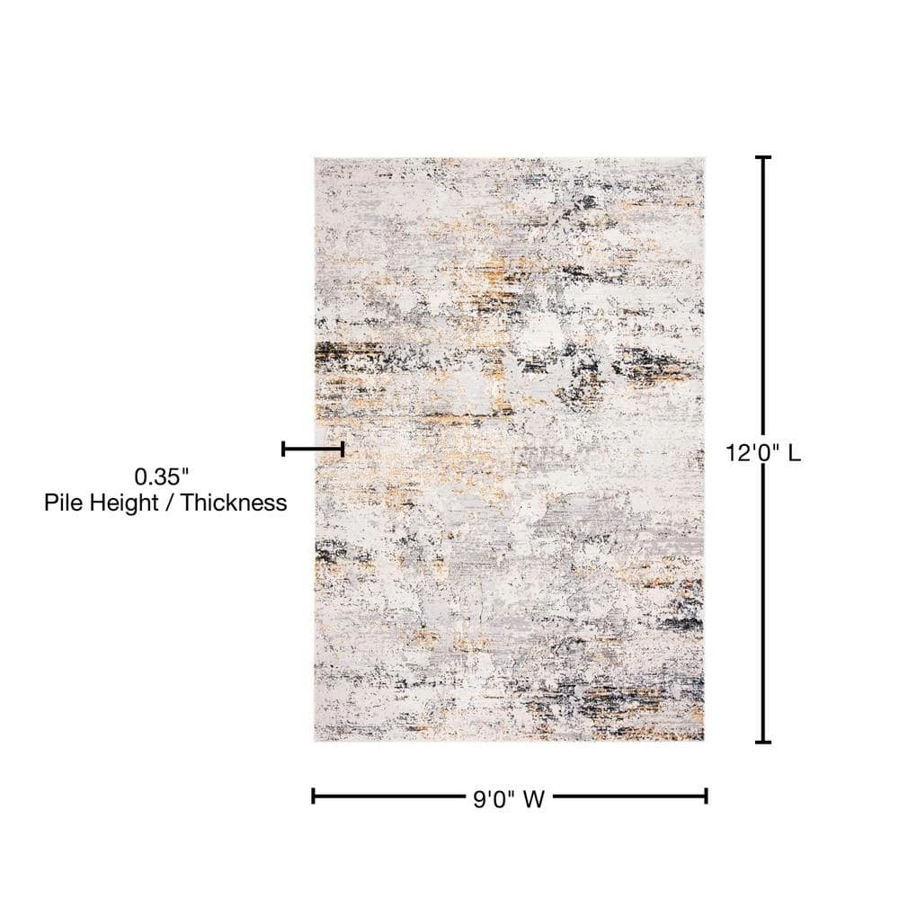 Amalfi Cream/Gold 9 ft. x 12 ft. Abstract Area Rug by SAFAVIEH 9 Amalfi Cream/Gold 9 ft. x 12 ft. Abstract Area Rug by SAFAVIEH - Image 9