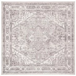 Brentwood Cream/Gray 11 ft. x 11 ft. Square Area Rug by SAFAVIEH