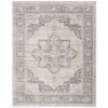 Brentwood Cream/Gray 9 ft. x 12 ft. Floral Medallion Border Area Rug by SAFAVIEH