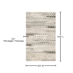 Retro Cream/Gray 8 ft. x 10 ft. Striped Area Rug by SAFAVIEH 14 Retro Cream/Gray 8 ft. x 10 ft. Striped Area Rug by SAFAVIEH -SAFAVIEH Shop cream gray safavieh area rugs ret2136 1180 8 76 1000