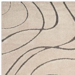 Florida Shag Cream/Gray 9 ft. x 12 ft. Solid Area Rug by SAFAVIEH 8 Florida Shag Cream/Gray 9 ft. x 12 ft. Solid Area Rug by SAFAVIEH -SAFAVIEH Shop cream gray safavieh area rugs sg471 1180 9 77 1000