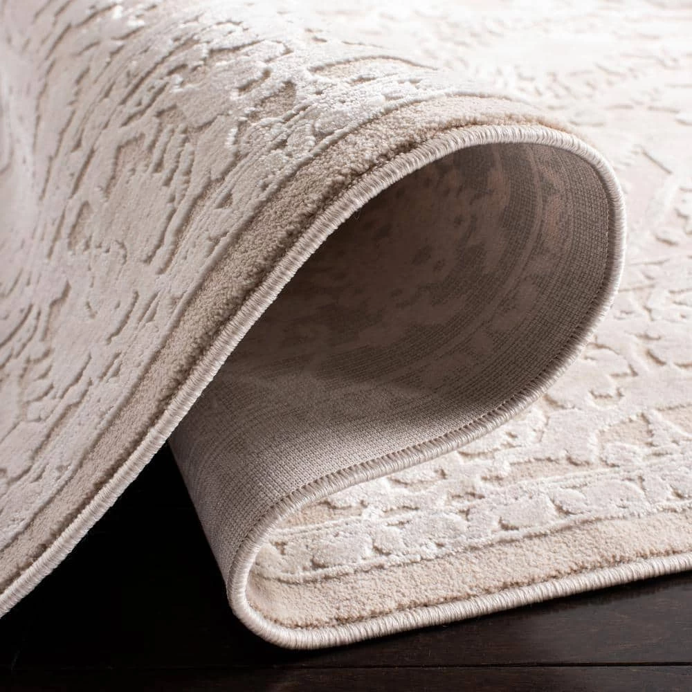 Reflection Cream/Ivory 8 ft. x 10 ft. Border Floral Area Rug by SAFAVIEH 6 Reflection Cream/Ivory 8 ft. x 10 ft. Border Floral Area Rug by SAFAVIEH - Image 6