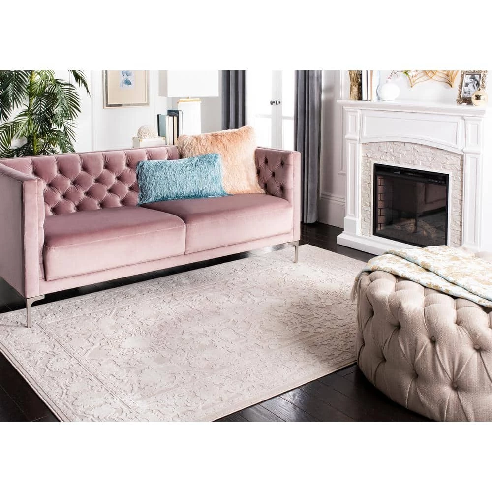 Reflection Cream/Ivory 8 ft. x 10 ft. Border Floral Area Rug by SAFAVIEH 9 Reflection Cream/Ivory 8 ft. x 10 ft. Border Floral Area Rug by SAFAVIEH - Image 9