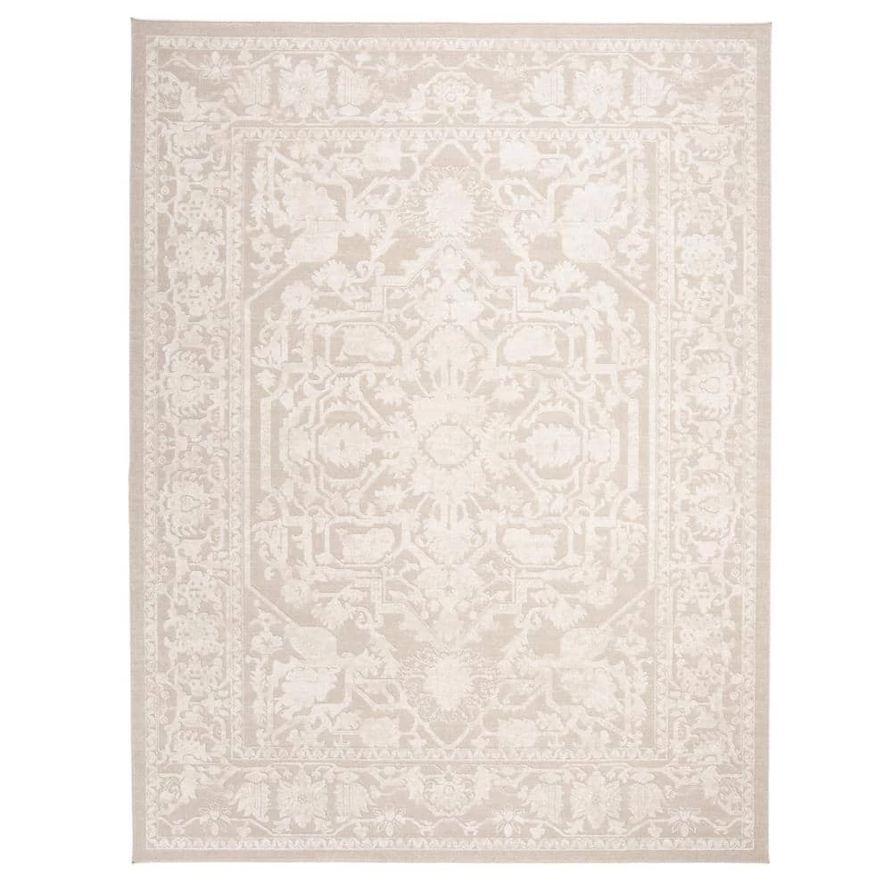 Reflection Cream/Ivory 8 ft. x 10 ft. Border Floral Area Rug by SAFAVIEH 1 Reflection Cream/Ivory 8 ft. x 10 ft. Border Floral Area Rug by SAFAVIEH