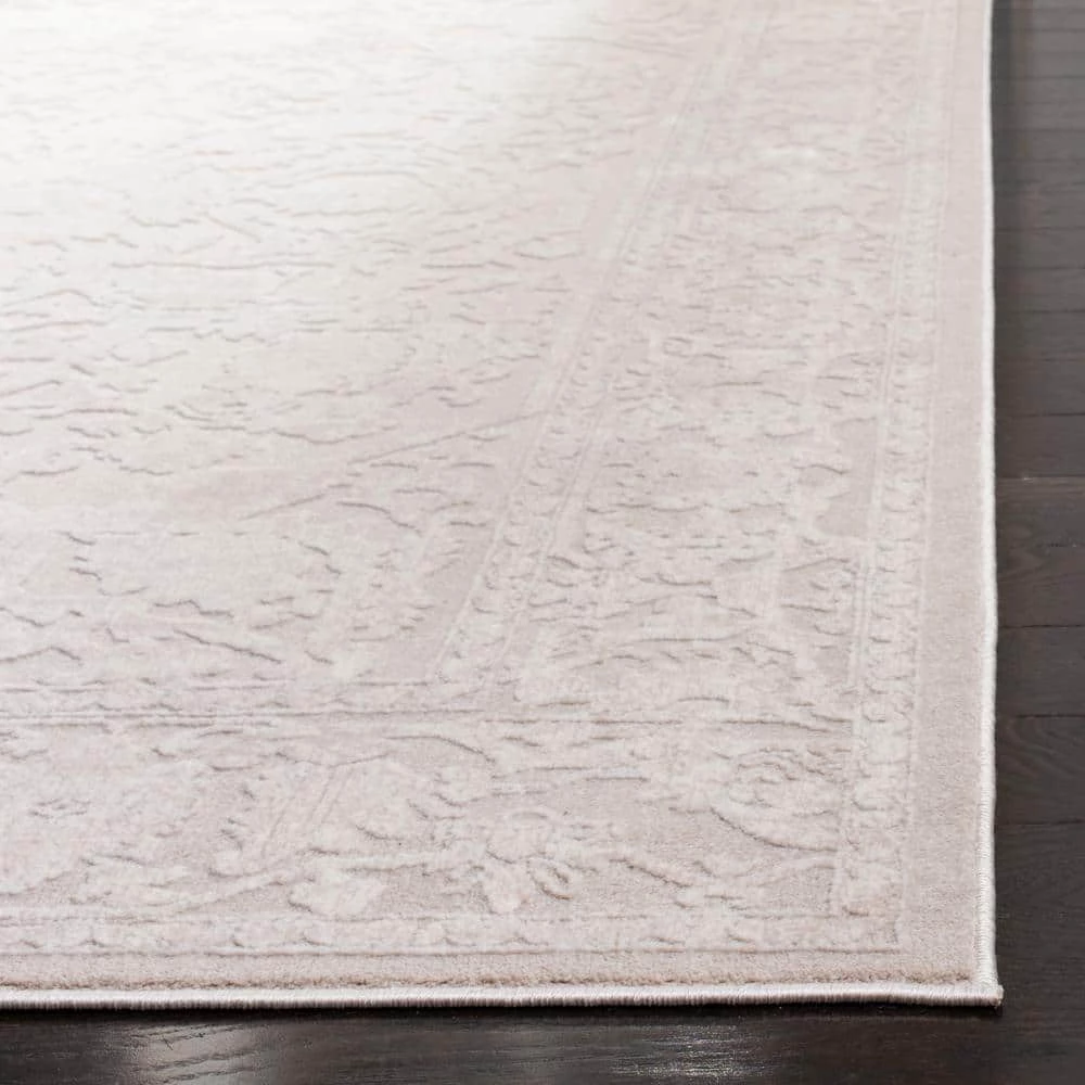 Reflection Cream/Ivory 8 ft. x 10 ft. Border Floral Area Rug by SAFAVIEH 4 Reflection Cream/Ivory 8 ft. x 10 ft. Border Floral Area Rug by SAFAVIEH - Image 4