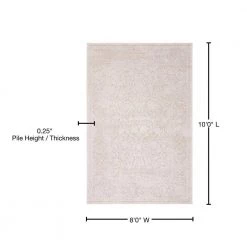 Reflection Cream/Ivory 8 ft. x 10 ft. Floral Distressed Area Rug by SAFAVIEH -SAFAVIEH Shop cream ivory safavieh area rugs rft667d 8 76 1000