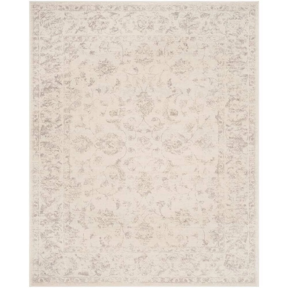 Carnegie Cream/Light Gray 9 ft. x 12 ft. Distressed Border Area Rug by SAFAVIEH 1 Carnegie Cream/Light Gray 9 ft. x 12 ft. Distressed Border Area Rug by SAFAVIEH