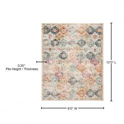 Madison Cream/Multi 9 ft. x 12 ft. Border Area Rug by SAFAVIEH -SAFAVIEH Shop cream multi safavieh area rugs mad611b 9 76 1000