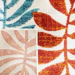 Cabana Cream/Red 9 ft. x 12 ft. Abstract Palm Leaf Indoor/Outdoor Area Rug by SAFAVIEH 11 Cabana Cream/Red 9 ft. x 12 ft. Abstract Palm Leaf Indoor/Outdoor Area Rug by SAFAVIEH -SAFAVIEH Shop cream red safavieh outdoor rugs cbn814a 9 4f 1000