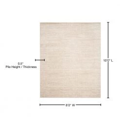Vision Cream 8 ft. x 10 ft. Solid Area Rug by SAFAVIEH -SAFAVIEH Shop cream safavieh area rugs vsn606f 8 76 1000