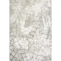 Gold Cream/Silver/Gold 7 ft. 10 in. x 10 ft. 10 in. Geometric Area Rug by Dynamic Rugs