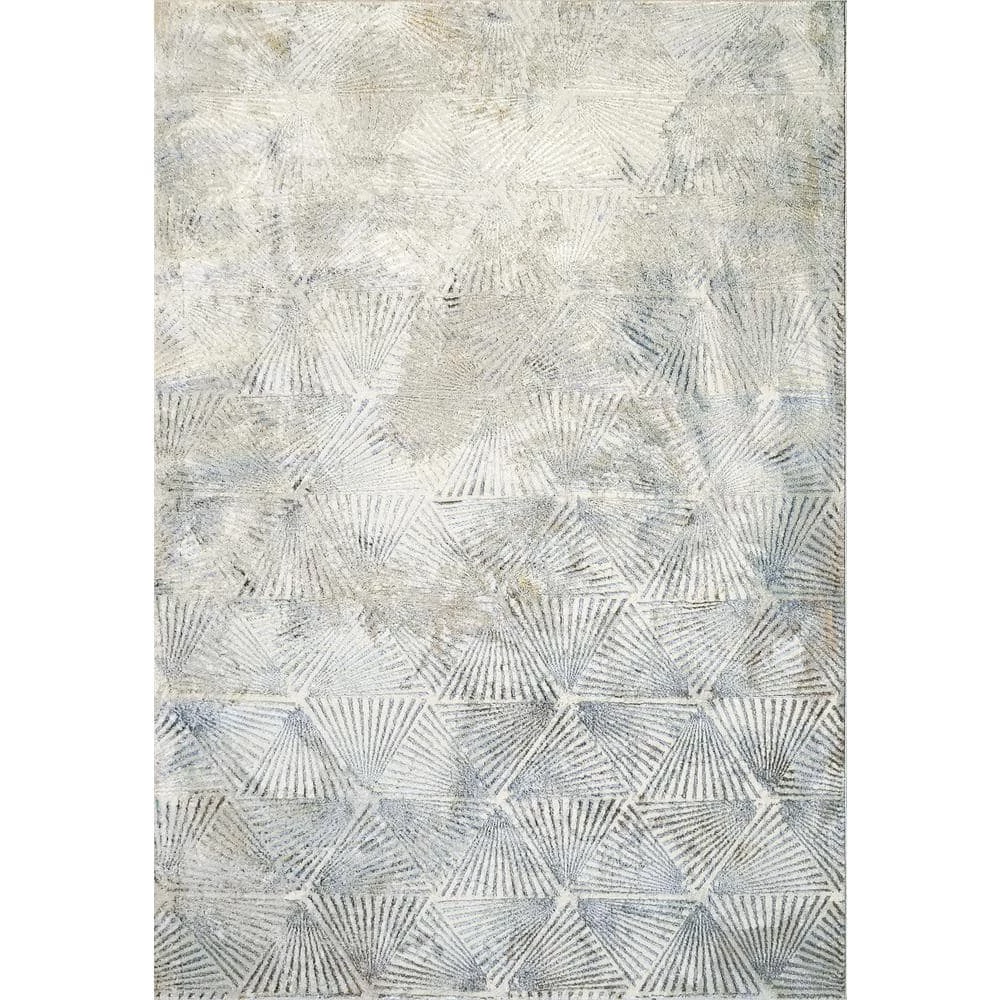 Gold Cream/Silver/Gold 7 ft. 10 in. x 10 ft. 10 in. Geometric Area Rug by Dynamic Rugs 1 Gold Cream/Silver/Gold 7 ft. 10 in. x 10 ft. 10 in. Geometric Area Rug by Dynamic Rugs
