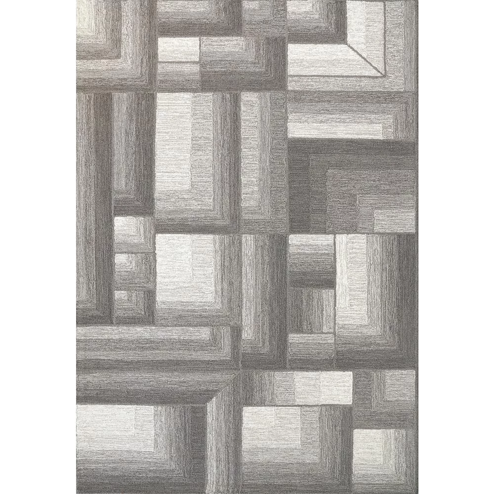 Graphite Dark Grey/Ivory 8 ft. x 10 ft. Abstract Area Rug by Dynamic Rugs 1 Graphite Dark Grey/Ivory 8 ft. x 10 ft. Abstract Area Rug by Dynamic Rugs