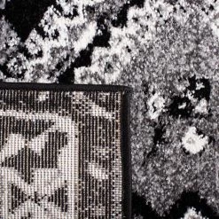 Vintage Hamadan Gray/Black 9 ft. x 12 ft. Border Geometric Area Rug by SAFAVIEH 13 Vintage Hamadan Gray/Black 9 ft. x 12 ft. Border Geometric Area Rug by SAFAVIEH -SAFAVIEH Shop gray black safavieh area rugs vth293f 9 44 1000