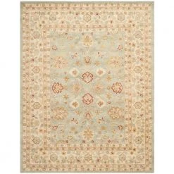 Antiquity Grey Blue/Beige 9 ft. x 12 ft. Border Area Rug by SAFAVIEH