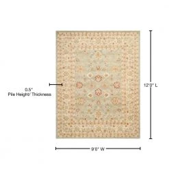 Antiquity Grey Blue/Beige 9 ft. x 12 ft. Border Area Rug by SAFAVIEH 16 Antiquity Grey Blue/Beige 9 ft. x 12 ft. Border Area Rug by SAFAVIEH -SAFAVIEH Shop gray blue beige safavieh area rugs at822a 912 76 1000