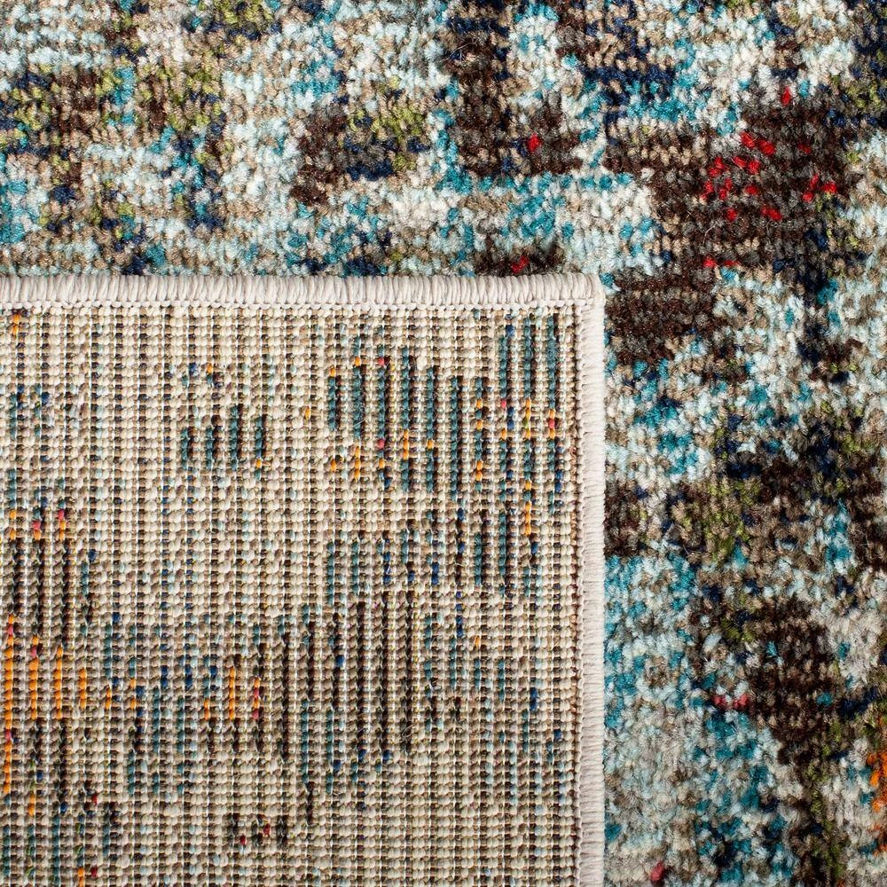 Madison Gray/Blue 8 ft. x 10 ft. Distressed Area Rug by SAFAVIEH 7 Madison Gray/Blue 8 ft. x 10 ft. Distressed Area Rug by SAFAVIEH - Image 7