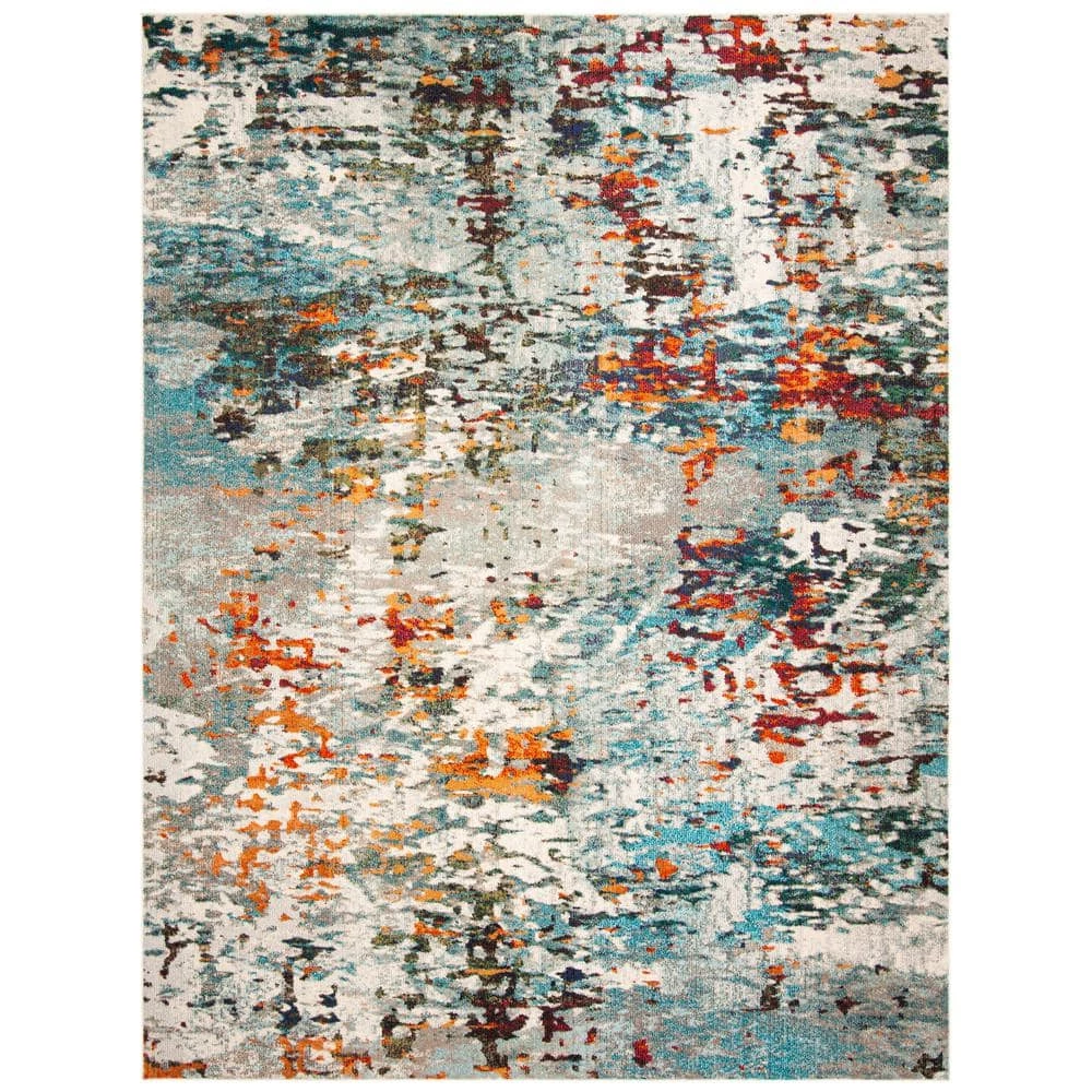 Madison Gray/Blue 8 ft. x 10 ft. Distressed Area Rug by SAFAVIEH 1 Madison Gray/Blue 8 ft. x 10 ft. Distressed Area Rug by SAFAVIEH