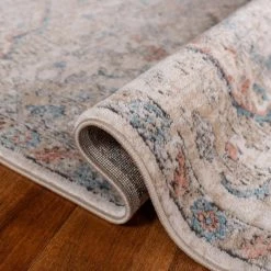 Oregon Gray/Blue 9 ft. x 12 ft. Medallion Border Area Rug by SAFAVIEH -SAFAVIEH Shop gray blue safavieh area rugs ore812f 9 1f 1000