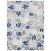 Cabana Gray/Blue 8 ft. x 10 ft. Geometric Floral Indoor/Outdoor Area Rug by SAFAVIEH