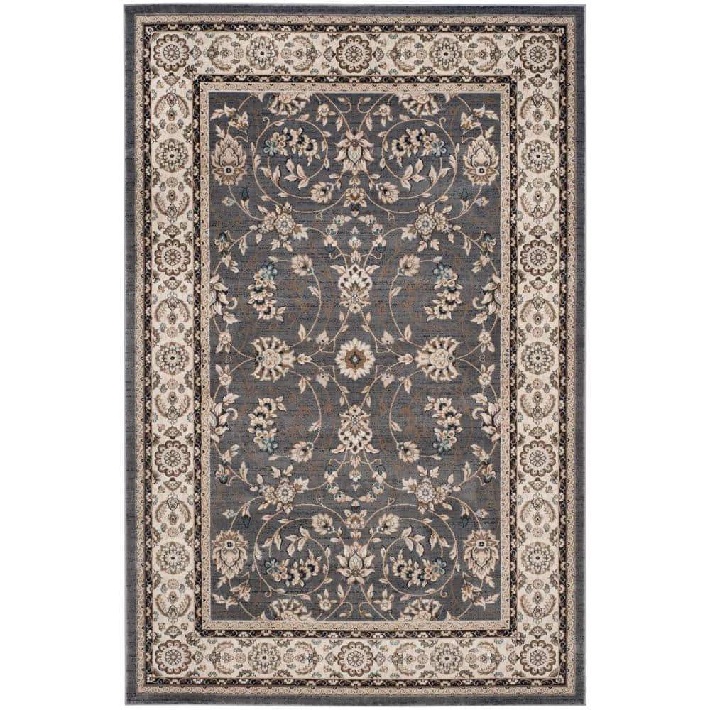Lyndhurst Gray/Cream 9 ft. x 12 ft. Antique Speckled Floral Area Rug by SAFAVIEH 1 Lyndhurst Gray/Cream 9 ft. x 12 ft. Antique Speckled Floral Area Rug by SAFAVIEH