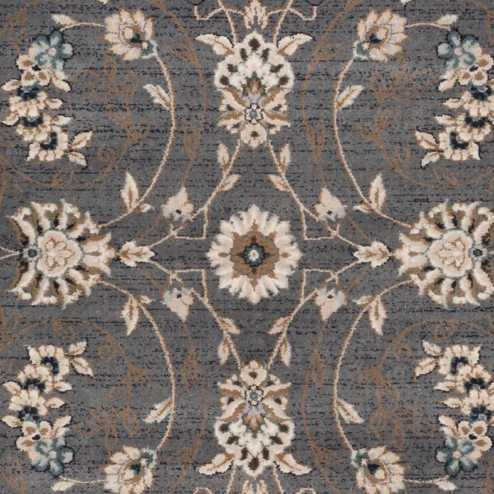 Lyndhurst Gray/Cream 9 ft. x 12 ft. Antique Speckled Floral Area Rug by SAFAVIEH 3 Lyndhurst Gray/Cream 9 ft. x 12 ft. Antique Speckled Floral Area Rug by SAFAVIEH - Image 3