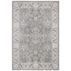 Isabella Gray/Dark Gray 9 ft. x 12 ft. Geometric Area Rug by SAFAVIEH