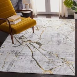 Amelia Gray/Gold 12 ft. x 18 ft. Abstract Distressed Area Rug by SAFAVIEH -SAFAVIEH Shop gray gold safavieh area rugs ala293g 1218 31 1000
