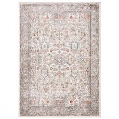 Oregon Gray/Ivory 9 ft. x 12 ft. Distressed Border Area Rug by SAFAVIEH