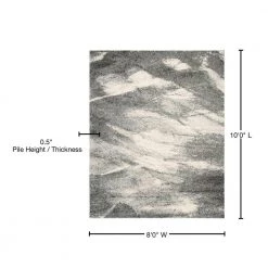 Retro Grey/Ivory 8 ft. x 10 ft. Solid Area Rug by SAFAVIEH -SAFAVIEH Shop gray ivory safavieh area rugs ret2891 8012 8 76 1000