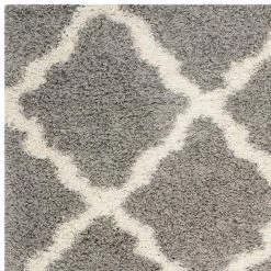Dallas Shag Gray/Ivory 8 ft. x 10 ft. Geometric Diamond Trellis Area Rug by SAFAVIEH -SAFAVIEH Shop gray ivory safavieh area rugs sgd257g 8 66 1000