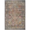 Valencia Gray/Multi 6 ft. x 9 ft. Distressed Border Area Rug by SAFAVIEH