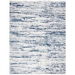 Amelia Gray/Navy 8 ft. x 10 ft. Abstract Striped Area Rug by SAFAVIEH