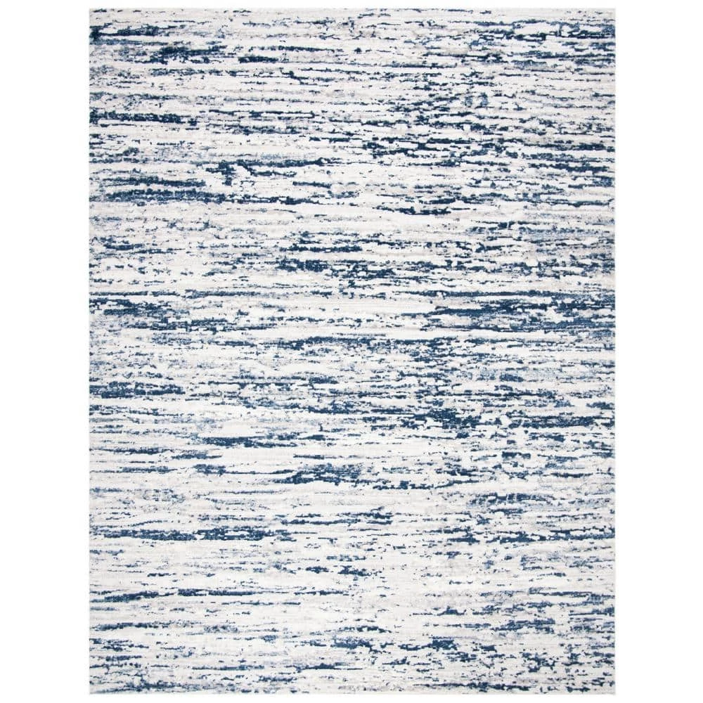 Amelia Gray/Navy 8 ft. x 10 ft. Abstract Striped Area Rug by SAFAVIEH 1 Amelia Gray/Navy 8 ft. x 10 ft. Abstract Striped Area Rug by SAFAVIEH