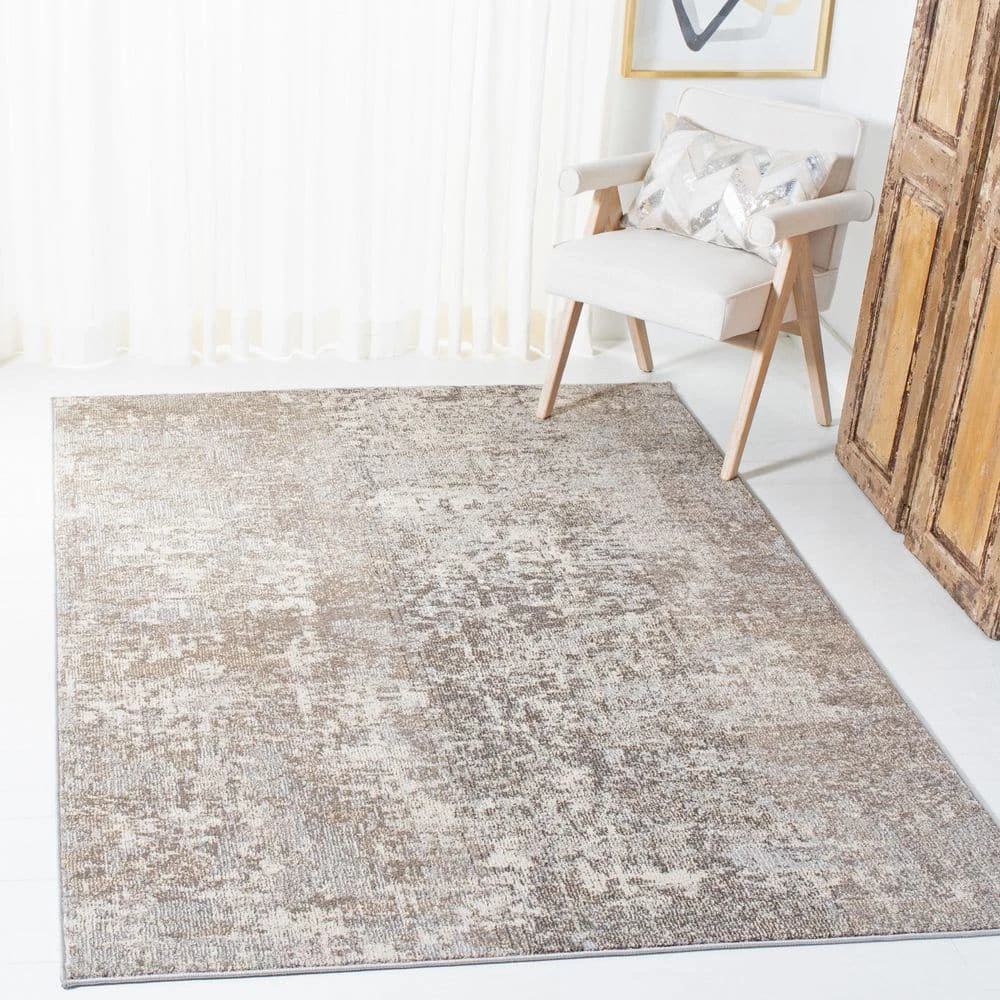 Madison Grey/Beige 12 ft. x 18 ft. Geometric Medallion Area Rug by SAFAVIEH 2 Madison Grey/Beige 12 ft. x 18 ft. Geometric Medallion Area Rug by SAFAVIEH - Image 2