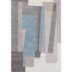 Eccentric Grey/Blue/Ivory 8 ft. x 10 ft. Geometric Area Rug by Dynamic Rugs