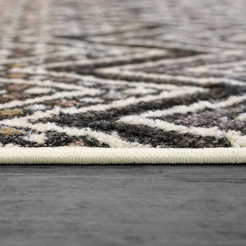 Robin Grey/Charcoal/Ivory 2 ft. x 3 ft. 5 in. Geometric Area Rug by Dynamic Rugs 4 Robin Grey/Charcoal/Ivory 2 ft. x 3 ft. 5 in. Geometric Area Rug by Dynamic Rugs - Image 4