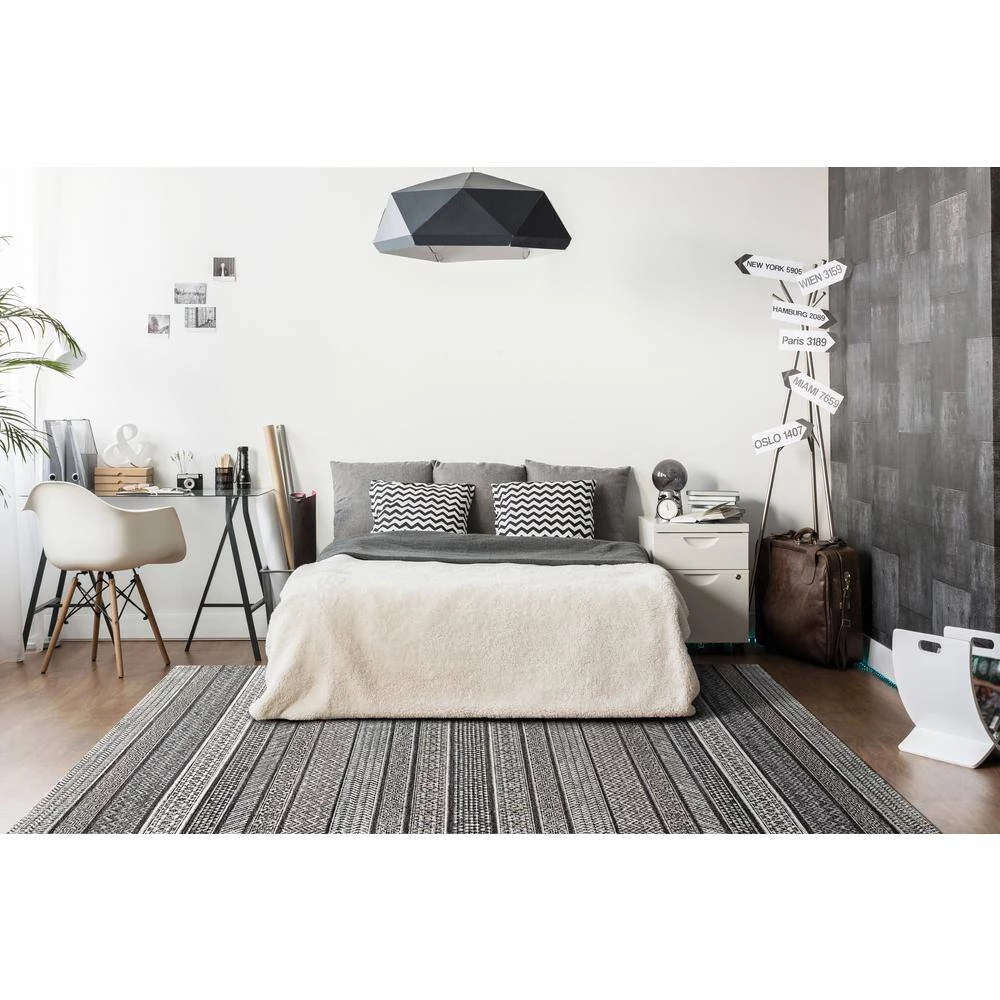 Robin Grey/Charcoal/Ivory 2 ft. x 3 ft. 5 in. Patterned Area Rug by Dynamic Rugs 2 Robin Grey/Charcoal/Ivory 2 ft. x 3 ft. 5 in. Patterned Area Rug by Dynamic Rugs - Image 2
