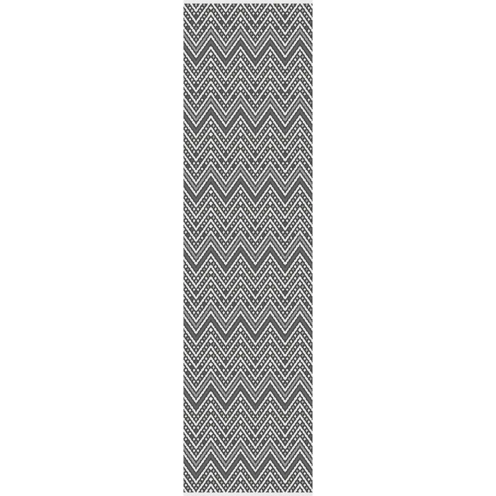 Robin Grey/Charcoal/Ivory 2 ft. x 7 ft. 7 in. Geometric Area Rug by Dynamic Rugs 6 Robin Grey/Charcoal/Ivory 2 ft. x 7 ft. 7 in. Geometric Area Rug by Dynamic Rugs - Image 6