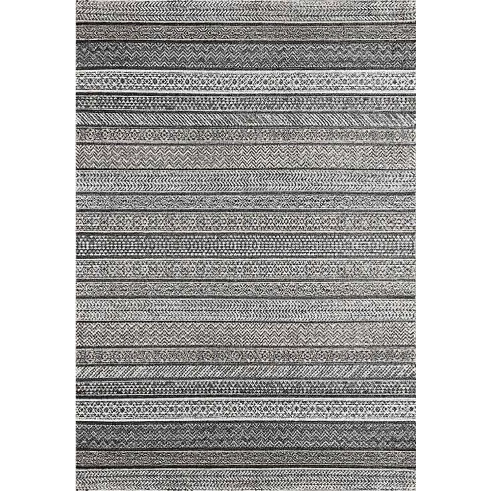 Robin Grey/Charcoal/Ivory 5 ft. 3 in. x 7 ft. 2 in. Patterned Area Rug by Dynamic Rugs 1 Robin Grey/Charcoal/Ivory 5 ft. 3 in. x 7 ft. 2 in. Patterned Area Rug by Dynamic Rugs