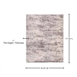 Berber Shag Grey/Cream 9 ft. x 12 ft. Geometric Area Rug by SAFAVIEH 16 Berber Shag Grey/Cream 9 ft. x 12 ft. Geometric Area Rug by SAFAVIEH -SAFAVIEH Shop grey cream safavieh area rugs ber219g 9 76 1000