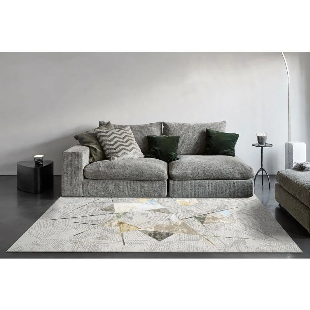 Merit Grey/Multi 2 ft. 2 in. x 7 ft. 7 in. Geometric Area Rug by Dynamic Rugs 2 Merit Grey/Multi 2 ft. 2 in. x 7 ft. 7 in. Geometric Area Rug by Dynamic Rugs - Image 2