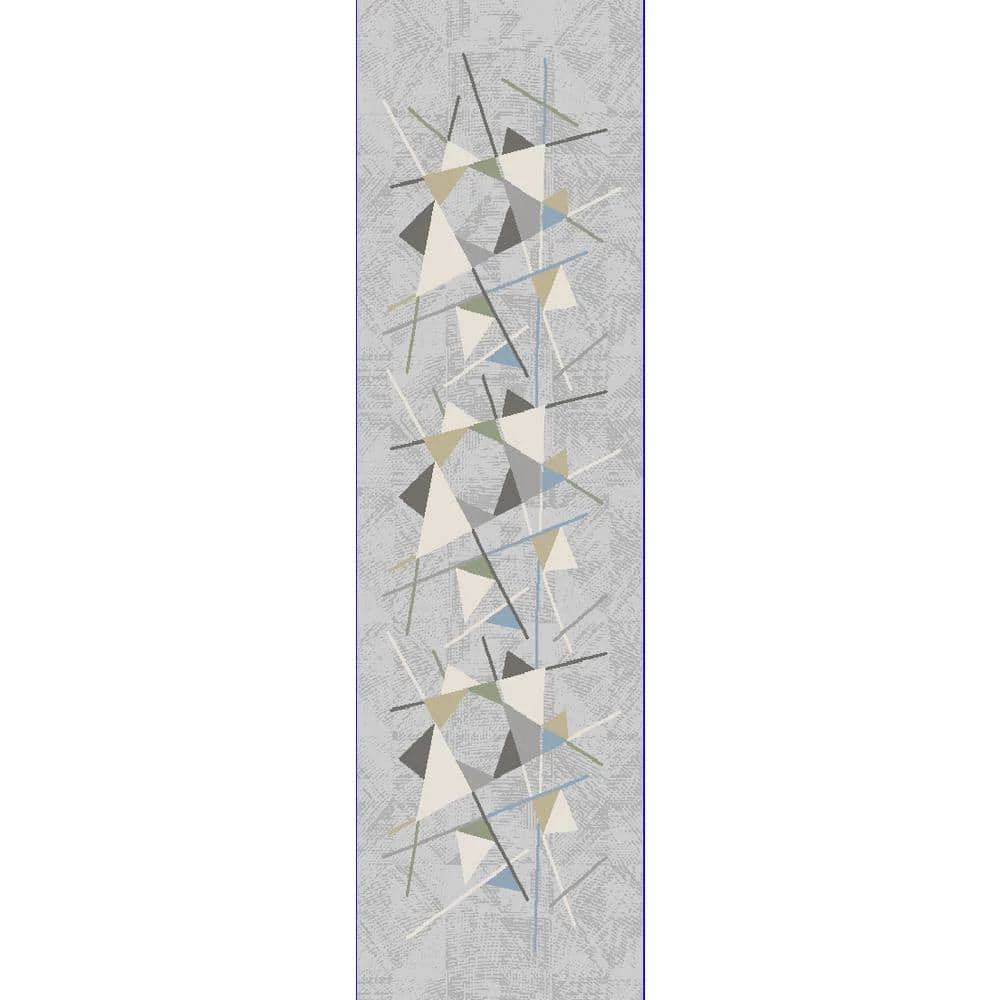 Merit Grey/Multi 2 ft. 2 in. x 7 ft. 7 in. Geometric Area Rug by Dynamic Rugs 5 Merit Grey/Multi 2 ft. 2 in. x 7 ft. 7 in. Geometric Area Rug by Dynamic Rugs - Image 5