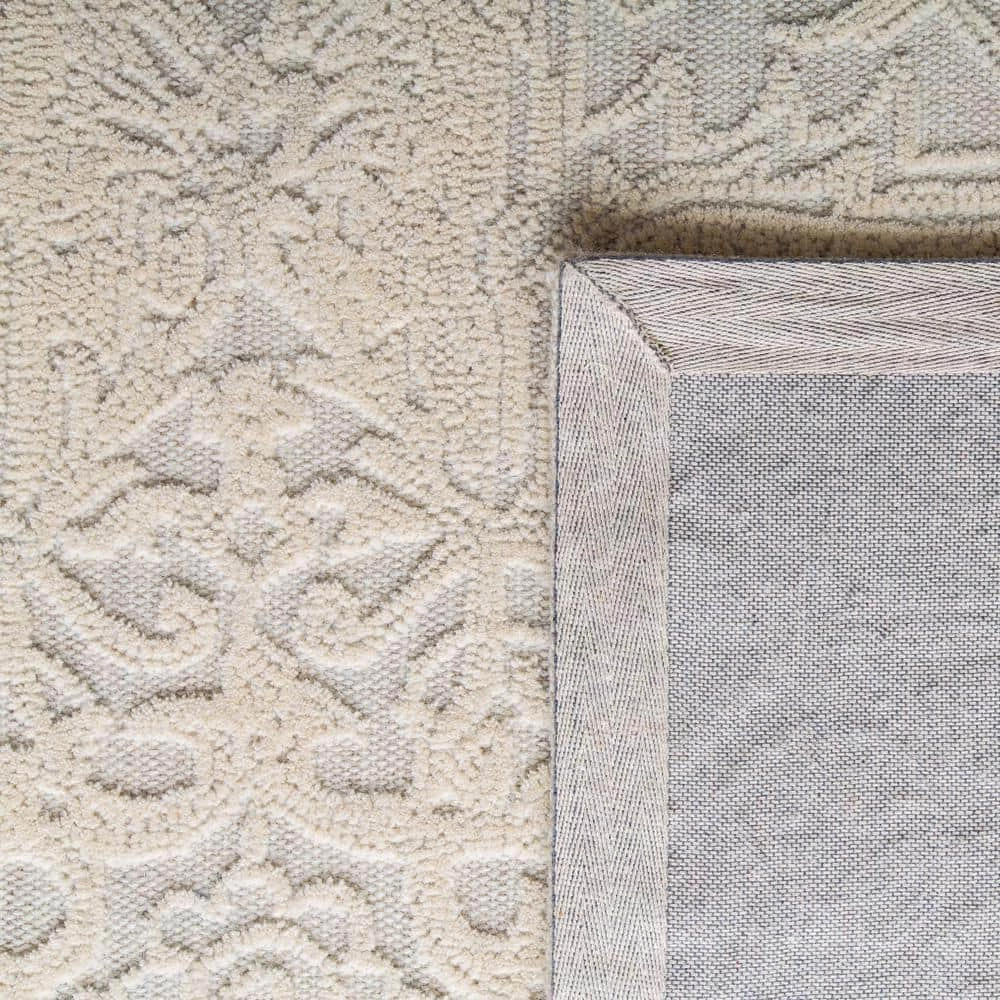 Abstract Ivory/Beige 9 ft. x 12 ft. Floral Area Rug by SAFAVIEH 8 Abstract Ivory/Beige 9 ft. x 12 ft. Floral Area Rug by SAFAVIEH - Image 8