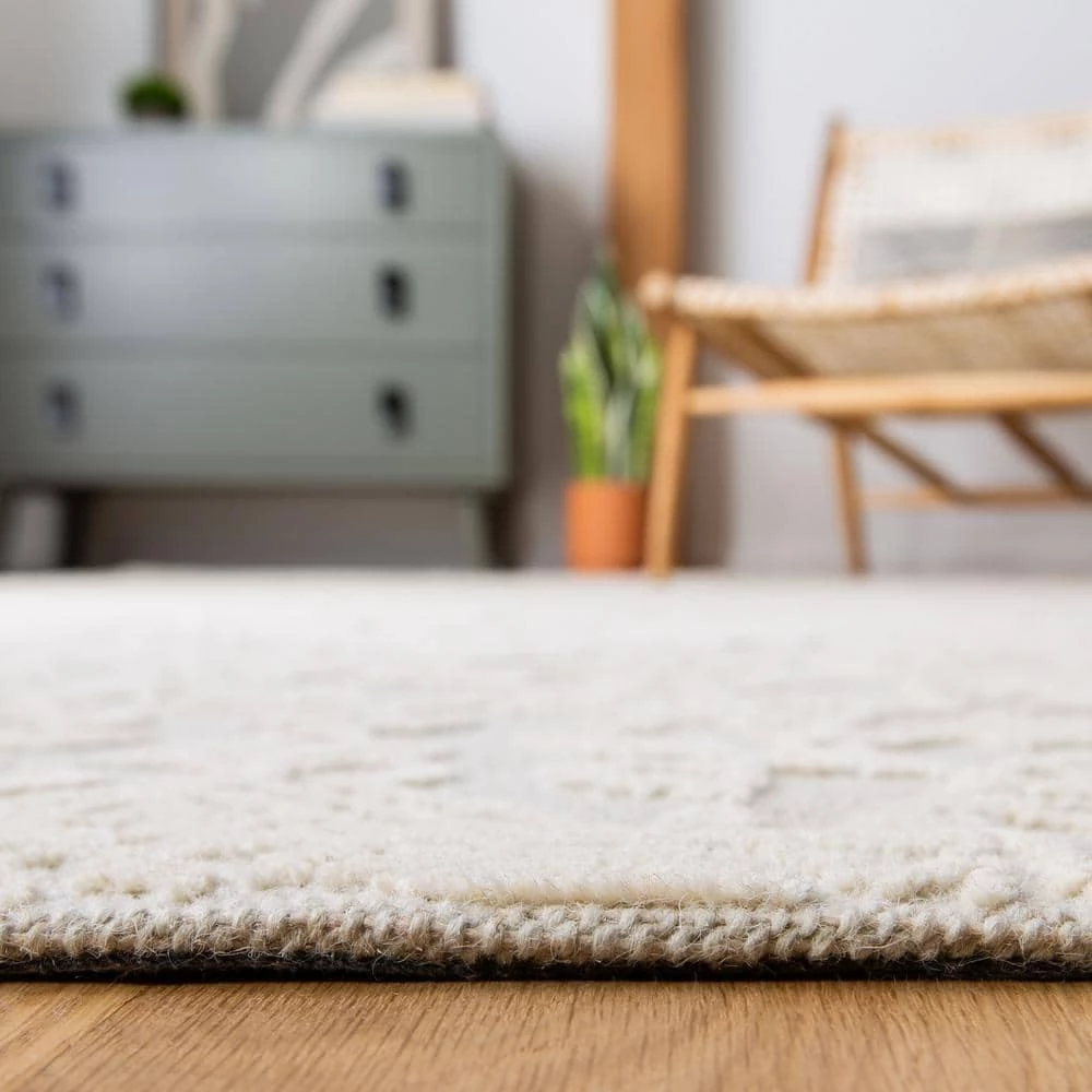 Abstract Ivory/Beige 9 ft. x 12 ft. Floral Area Rug by SAFAVIEH 6 Abstract Ivory/Beige 9 ft. x 12 ft. Floral Area Rug by SAFAVIEH - Image 6