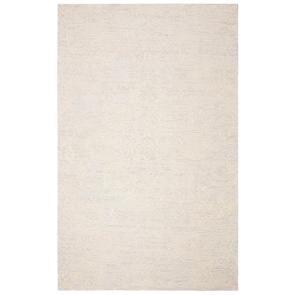 Abstract Ivory/Beige 9 ft. x 12 ft. Floral Area Rug by SAFAVIEH 1 Abstract Ivory/Beige 9 ft. x 12 ft. Floral Area Rug by SAFAVIEH