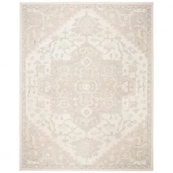 Micro-Loop Ivory/Beige 9 ft. x 12 ft. Border Area Rug by SAFAVIEH