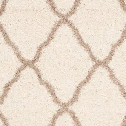 Hudson Shag Ivory/Beige 8 ft. x 10 ft. Geometric Diamond Trellis Area Rug by SAFAVIEH -SAFAVIEH Shop ivory beige safavieh area rugs sgh283d 8 1d 1000