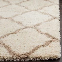 Hudson Shag Ivory/Beige 8 ft. x 10 ft. Geometric Diamond Trellis Area Rug by SAFAVIEH -SAFAVIEH Shop ivory beige safavieh area rugs sgh283d 8 40 1000